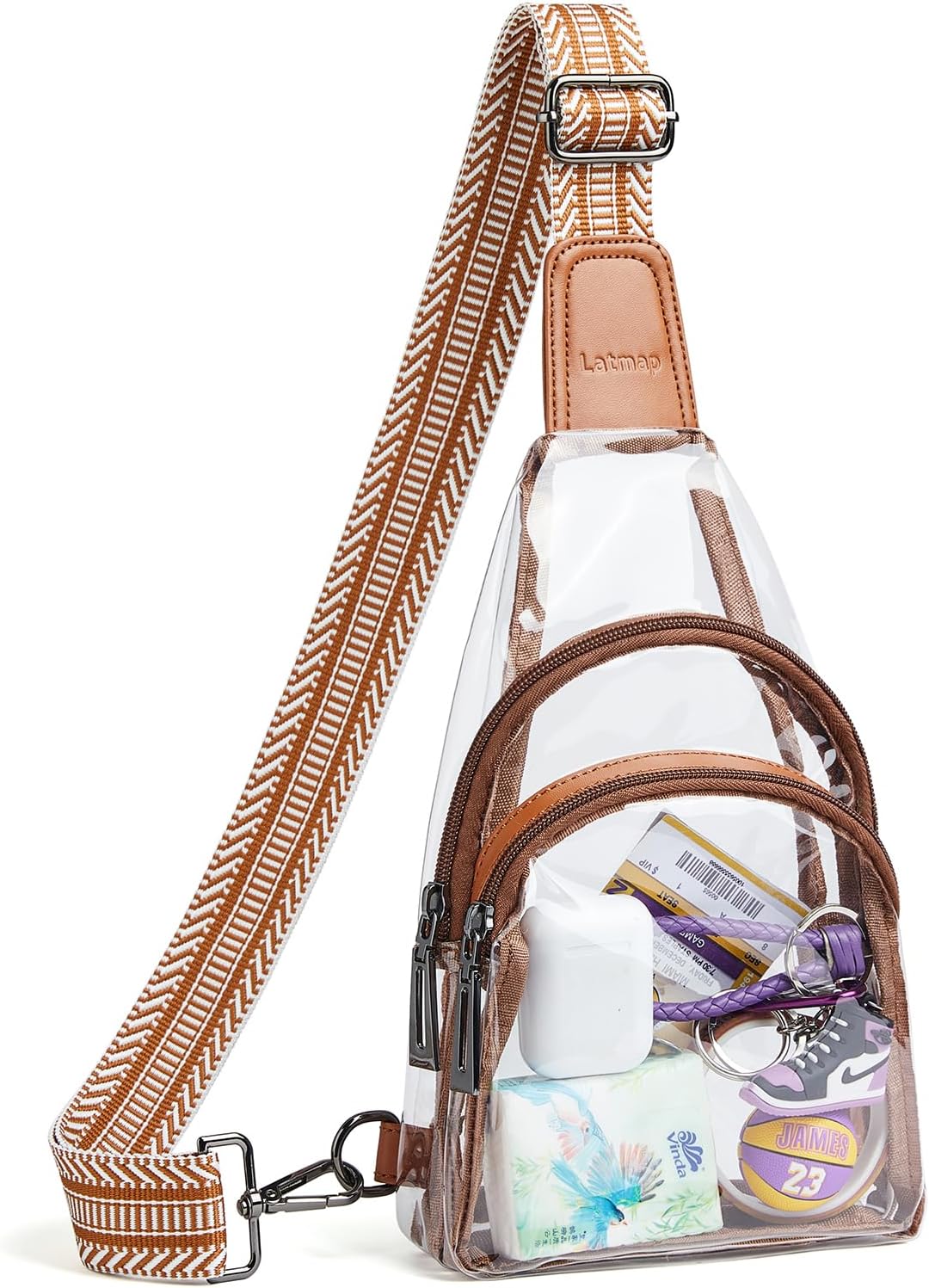 Clear bags Stadium Approved Crossbody Sling Bag Fanny Pack Backpack Purses for Women Men Belt bag for stadium events